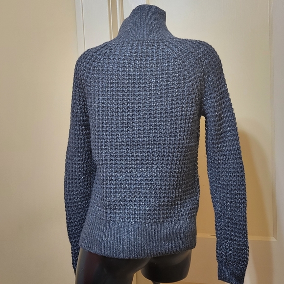 Loft Wool/Metallic Knit Mock Turtleneck Sweater Women's XS - Picture 3 of 7